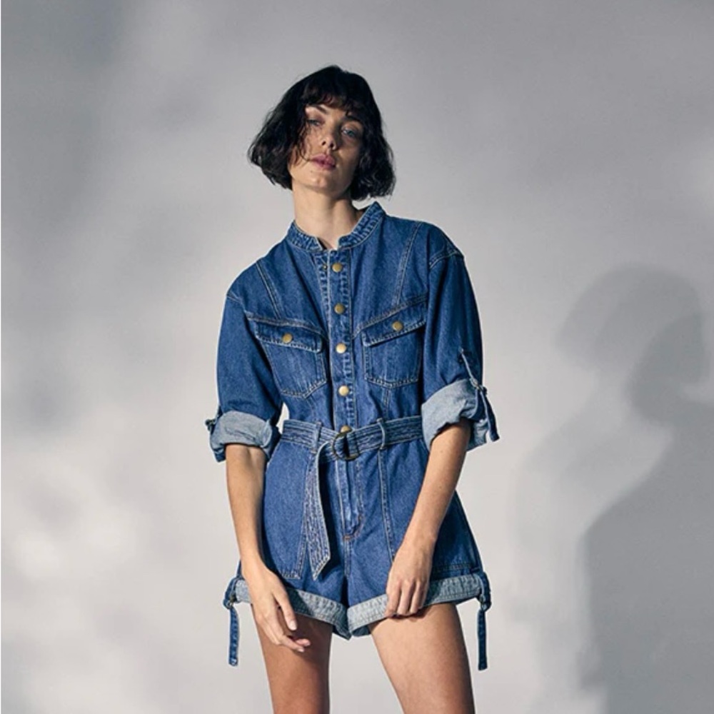 Kivari - Elena Denim Playsuit